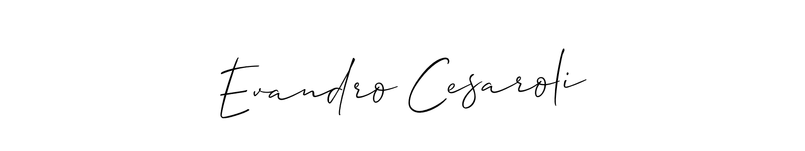 Create a beautiful signature design for name Evandro Cesaroli. With this signature (Allison_Script) fonts, you can make a handwritten signature for free. Evandro Cesaroli signature style 2 images and pictures png