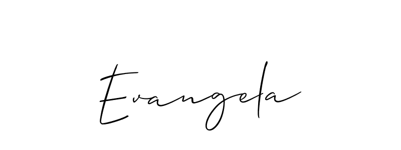 You should practise on your own different ways (Allison_Script) to write your name (Evangela) in signature. don't let someone else do it for you. Evangela signature style 2 images and pictures png