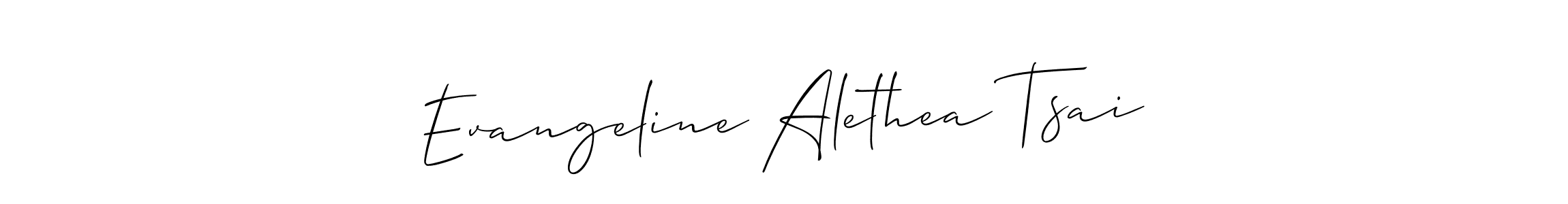 Check out images of Autograph of Evangeline Alethea Tsai name. Actor Evangeline Alethea Tsai Signature Style. Allison_Script is a professional sign style online. Evangeline Alethea Tsai signature style 2 images and pictures png