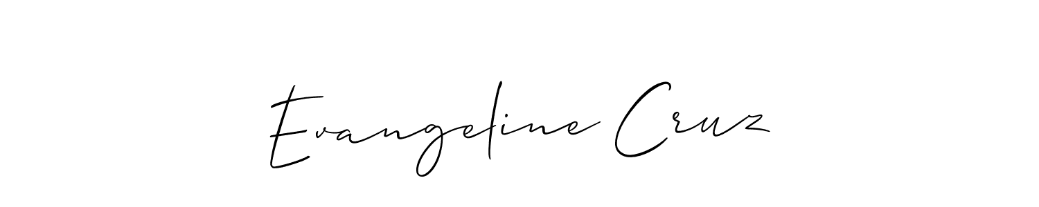 How to make Evangeline Cruz signature? Allison_Script is a professional autograph style. Create handwritten signature for Evangeline Cruz name. Evangeline Cruz signature style 2 images and pictures png