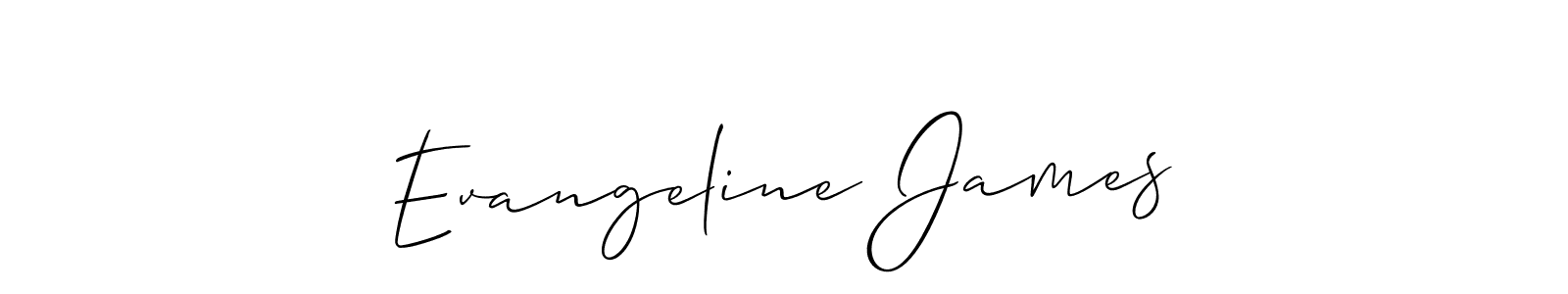 How to make Evangeline James name signature. Use Allison_Script style for creating short signs online. This is the latest handwritten sign. Evangeline James signature style 2 images and pictures png