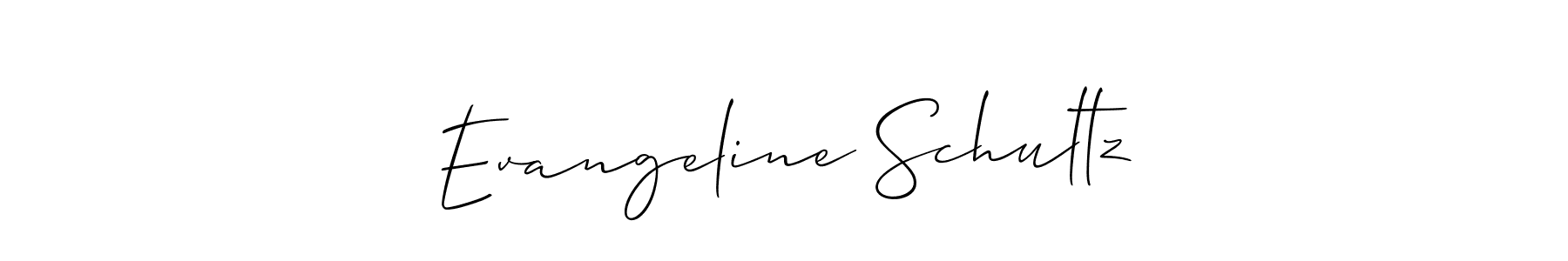 How to make Evangeline Schultz signature? Allison_Script is a professional autograph style. Create handwritten signature for Evangeline Schultz name. Evangeline Schultz signature style 2 images and pictures png