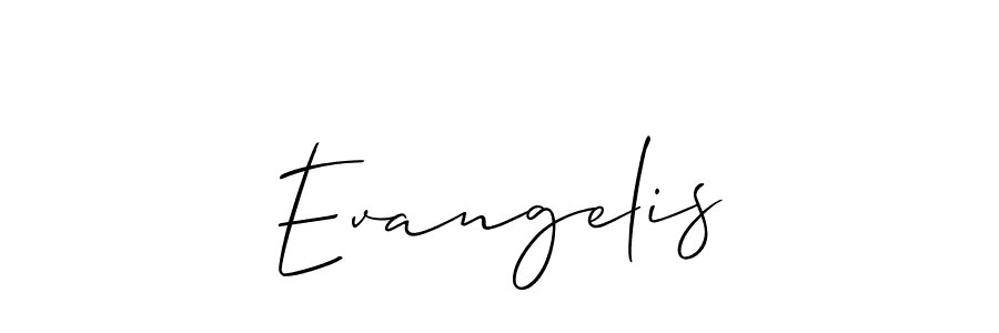 The best way (Allison_Script) to make a short signature is to pick only two or three words in your name. The name Evangelis include a total of six letters. For converting this name. Evangelis signature style 2 images and pictures png