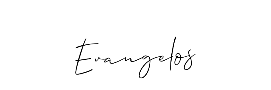 How to make Evangelos signature? Allison_Script is a professional autograph style. Create handwritten signature for Evangelos name. Evangelos signature style 2 images and pictures png