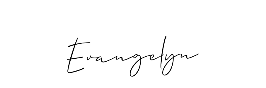 Also You can easily find your signature by using the search form. We will create Evangelyn name handwritten signature images for you free of cost using Allison_Script sign style. Evangelyn signature style 2 images and pictures png