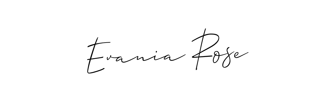 It looks lik you need a new signature style for name Evania Rose. Design unique handwritten (Allison_Script) signature with our free signature maker in just a few clicks. Evania Rose signature style 2 images and pictures png