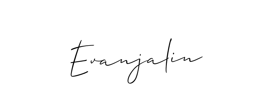 You should practise on your own different ways (Allison_Script) to write your name (Evanjalin) in signature. don't let someone else do it for you. Evanjalin signature style 2 images and pictures png