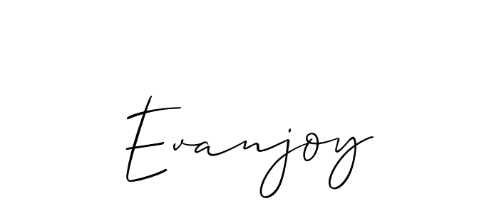 Create a beautiful signature design for name Evanjoy. With this signature (Allison_Script) fonts, you can make a handwritten signature for free. Evanjoy signature style 2 images and pictures png