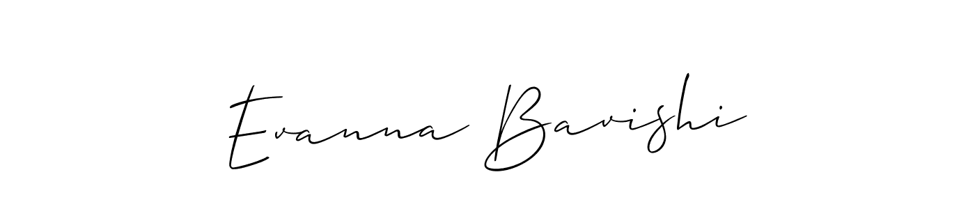 Also we have Evanna Bavishi name is the best signature style. Create professional handwritten signature collection using Allison_Script autograph style. Evanna Bavishi signature style 2 images and pictures png