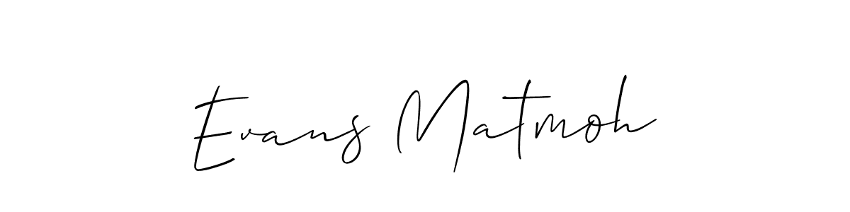 Design your own signature with our free online signature maker. With this signature software, you can create a handwritten (Allison_Script) signature for name Evans Matmoh. Evans Matmoh signature style 2 images and pictures png