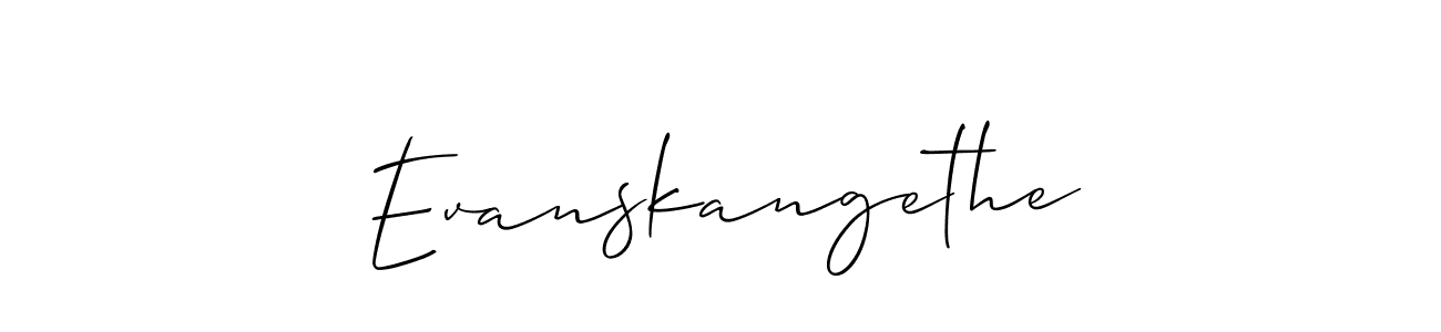 You should practise on your own different ways (Allison_Script) to write your name (Evanskangethe) in signature. don't let someone else do it for you. Evanskangethe signature style 2 images and pictures png