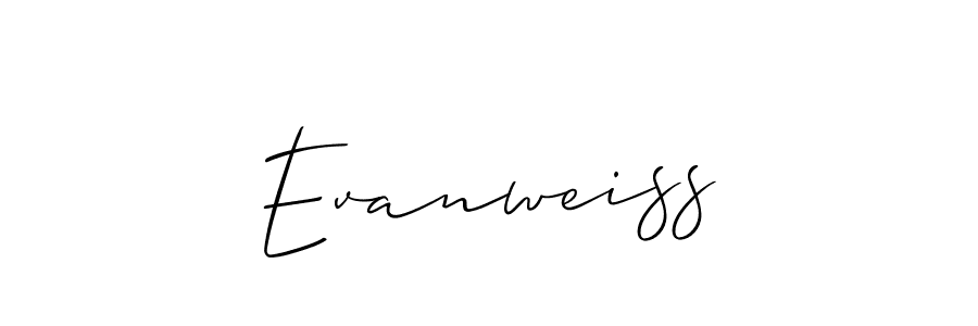 It looks lik you need a new signature style for name Evanweiss. Design unique handwritten (Allison_Script) signature with our free signature maker in just a few clicks. Evanweiss signature style 2 images and pictures png