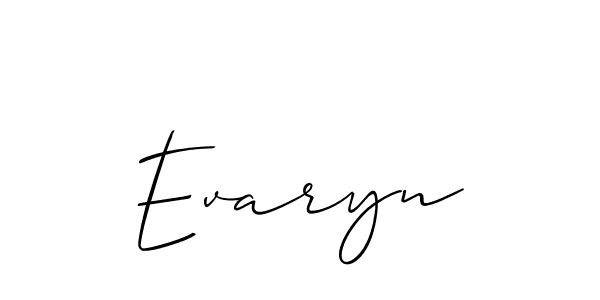 Design your own signature with our free online signature maker. With this signature software, you can create a handwritten (Allison_Script) signature for name Evaryn. Evaryn signature style 2 images and pictures png