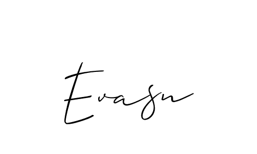 The best way (Allison_Script) to make a short signature is to pick only two or three words in your name. The name Evasn include a total of six letters. For converting this name. Evasn signature style 2 images and pictures png