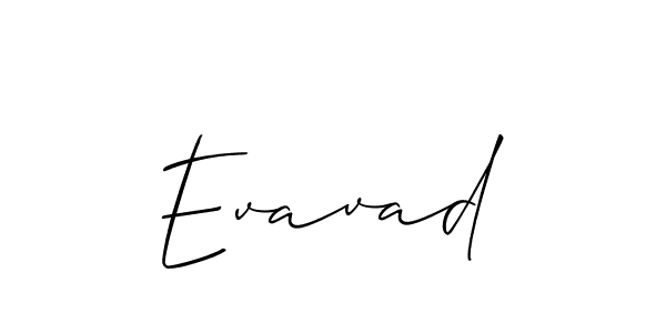 Design your own signature with our free online signature maker. With this signature software, you can create a handwritten (Allison_Script) signature for name Evavad. Evavad signature style 2 images and pictures png