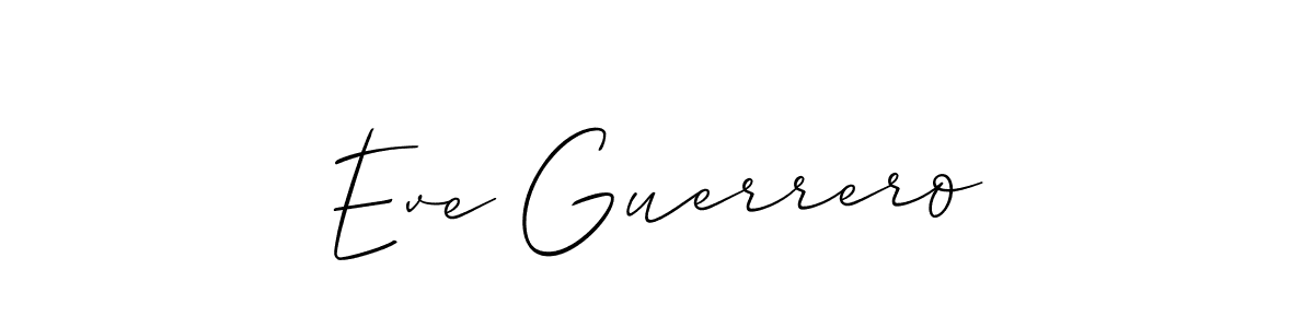 Create a beautiful signature design for name Eve Guerrero. With this signature (Allison_Script) fonts, you can make a handwritten signature for free. Eve Guerrero signature style 2 images and pictures png