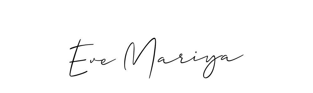 Similarly Allison_Script is the best handwritten signature design. Signature creator online .You can use it as an online autograph creator for name Eve Mariya. Eve Mariya signature style 2 images and pictures png