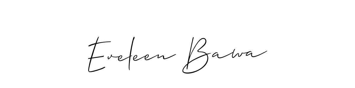 How to Draw Eveleen Bawa signature style? Allison_Script is a latest design signature styles for name Eveleen Bawa. Eveleen Bawa signature style 2 images and pictures png