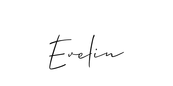 Use a signature maker to create a handwritten signature online. With this signature software, you can design (Allison_Script) your own signature for name Evelin. Evelin signature style 2 images and pictures png