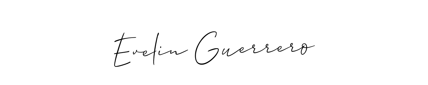 Use a signature maker to create a handwritten signature online. With this signature software, you can design (Allison_Script) your own signature for name Evelin Guerrero. Evelin Guerrero signature style 2 images and pictures png