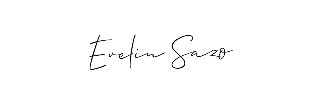 if you are searching for the best signature style for your name Evelin Sazo. so please give up your signature search. here we have designed multiple signature styles  using Allison_Script. Evelin Sazo signature style 2 images and pictures png