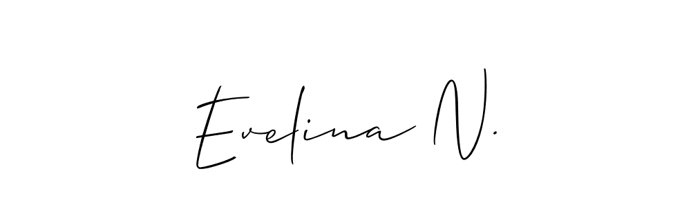 Make a beautiful signature design for name Evelina N.. With this signature (Allison_Script) style, you can create a handwritten signature for free. Evelina N. signature style 2 images and pictures png