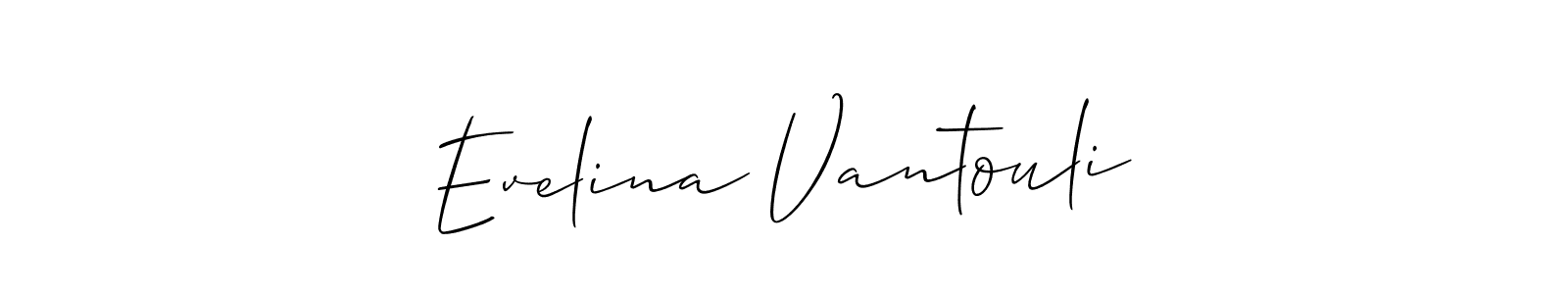 Also You can easily find your signature by using the search form. We will create Evelina Vantouli name handwritten signature images for you free of cost using Allison_Script sign style. Evelina Vantouli signature style 2 images and pictures png