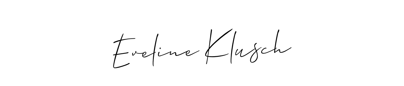 Allison_Script is a professional signature style that is perfect for those who want to add a touch of class to their signature. It is also a great choice for those who want to make their signature more unique. Get Eveline Klusch name to fancy signature for free. Eveline Klusch signature style 2 images and pictures png