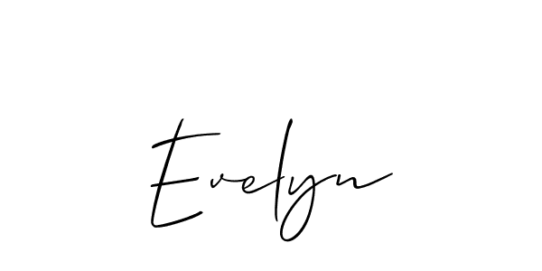 How to make Evelyn name signature. Use Allison_Script style for creating short signs online. This is the latest handwritten sign. Evelyn signature style 2 images and pictures png