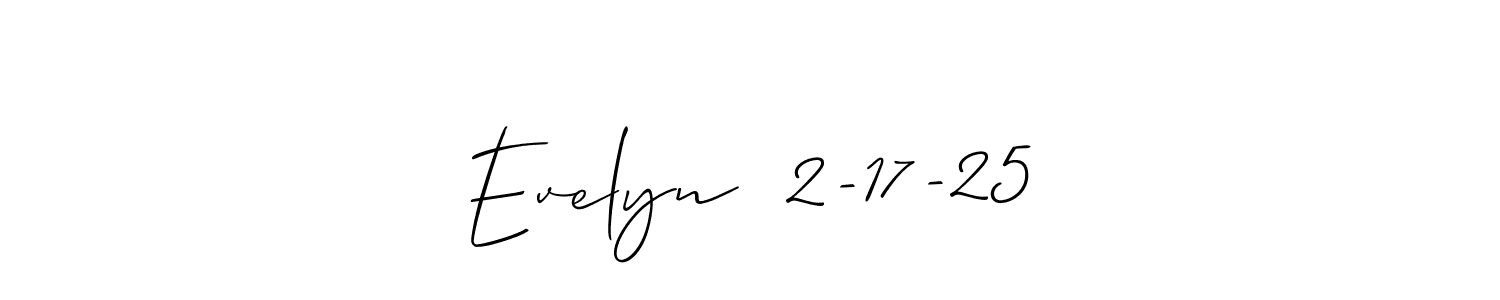 Once you've used our free online signature maker to create your best signature Allison_Script style, it's time to enjoy all of the benefits that Evelyn  2-17-25 name signing documents. Evelyn  2-17-25 signature style 2 images and pictures png