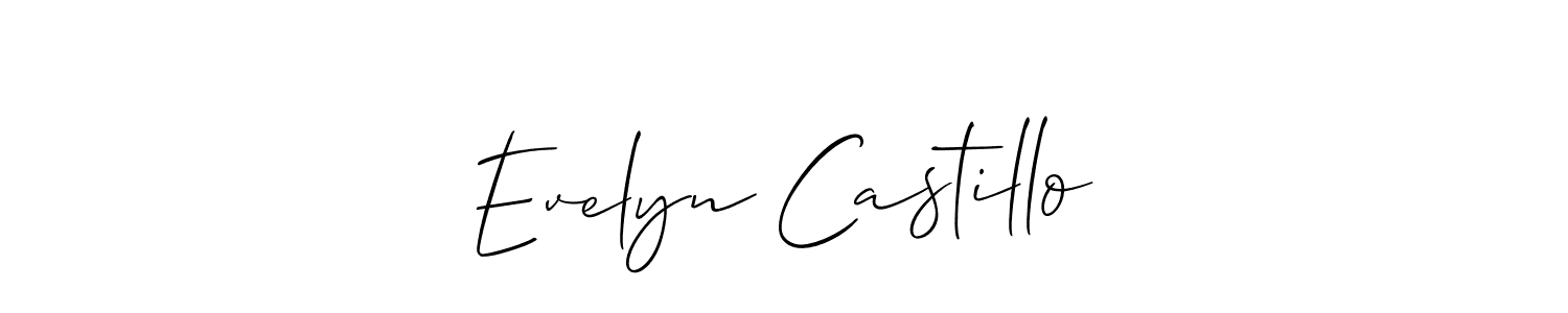 Similarly Allison_Script is the best handwritten signature design. Signature creator online .You can use it as an online autograph creator for name Evelyn Castillo. Evelyn Castillo signature style 2 images and pictures png