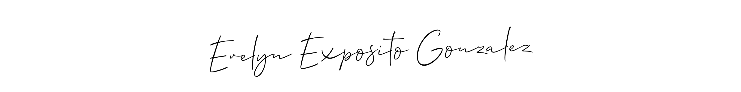 Allison_Script is a professional signature style that is perfect for those who want to add a touch of class to their signature. It is also a great choice for those who want to make their signature more unique. Get Evelyn Exposito Gonzalez name to fancy signature for free. Evelyn Exposito Gonzalez signature style 2 images and pictures png