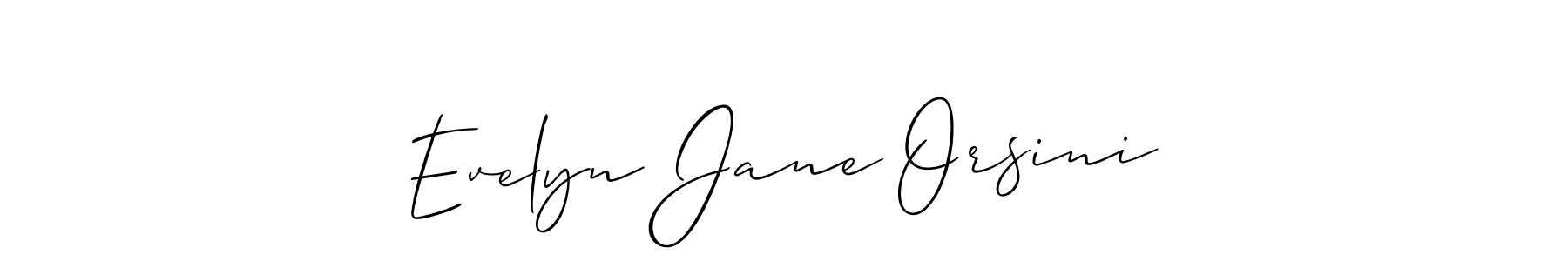 How to make Evelyn Jane Orsini signature? Allison_Script is a professional autograph style. Create handwritten signature for Evelyn Jane Orsini name. Evelyn Jane Orsini signature style 2 images and pictures png