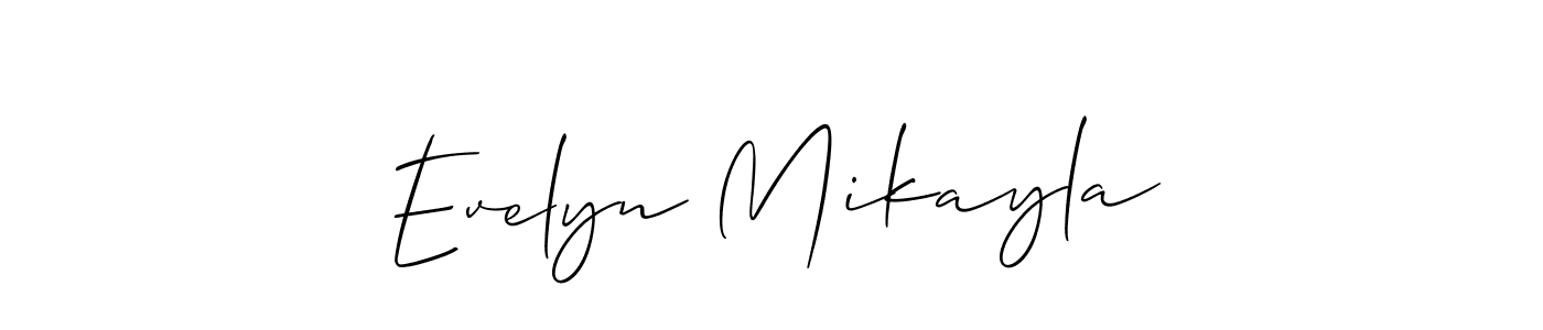 Also You can easily find your signature by using the search form. We will create Evelyn Mikayla name handwritten signature images for you free of cost using Allison_Script sign style. Evelyn Mikayla signature style 2 images and pictures png