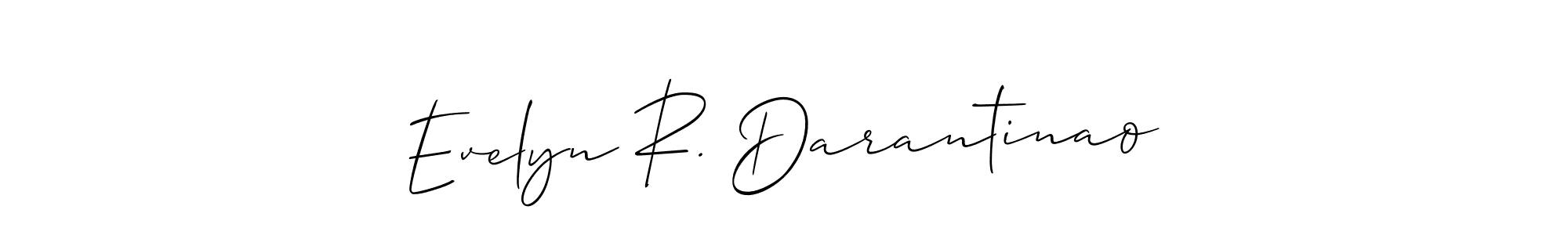 Allison_Script is a professional signature style that is perfect for those who want to add a touch of class to their signature. It is also a great choice for those who want to make their signature more unique. Get Evelyn R. Darantinao name to fancy signature for free. Evelyn R. Darantinao signature style 2 images and pictures png