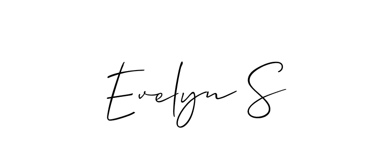 It looks lik you need a new signature style for name Evelyn S. Design unique handwritten (Allison_Script) signature with our free signature maker in just a few clicks. Evelyn S signature style 2 images and pictures png