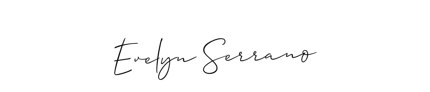 How to make Evelyn Serrano signature? Allison_Script is a professional autograph style. Create handwritten signature for Evelyn Serrano name. Evelyn Serrano signature style 2 images and pictures png