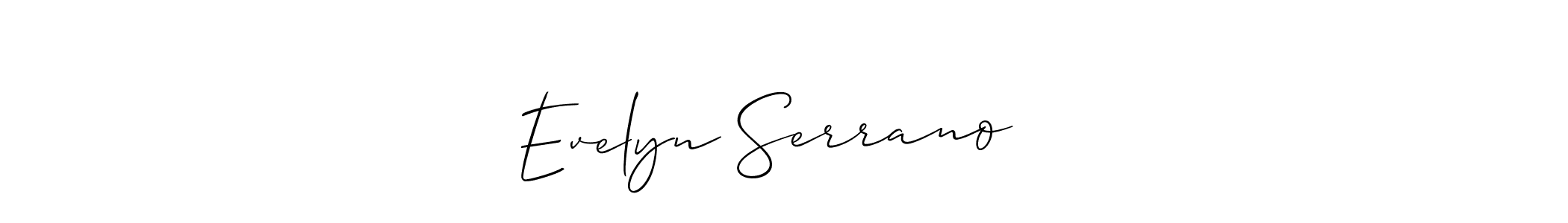 You should practise on your own different ways (Allison_Script) to write your name (Evelyn Serrano ❤️) in signature. don't let someone else do it for you. Evelyn Serrano ❤️ signature style 2 images and pictures png