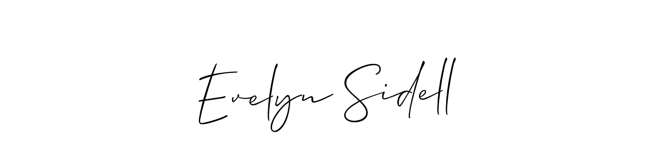 Make a beautiful signature design for name Evelyn Sidell. With this signature (Allison_Script) style, you can create a handwritten signature for free. Evelyn Sidell signature style 2 images and pictures png