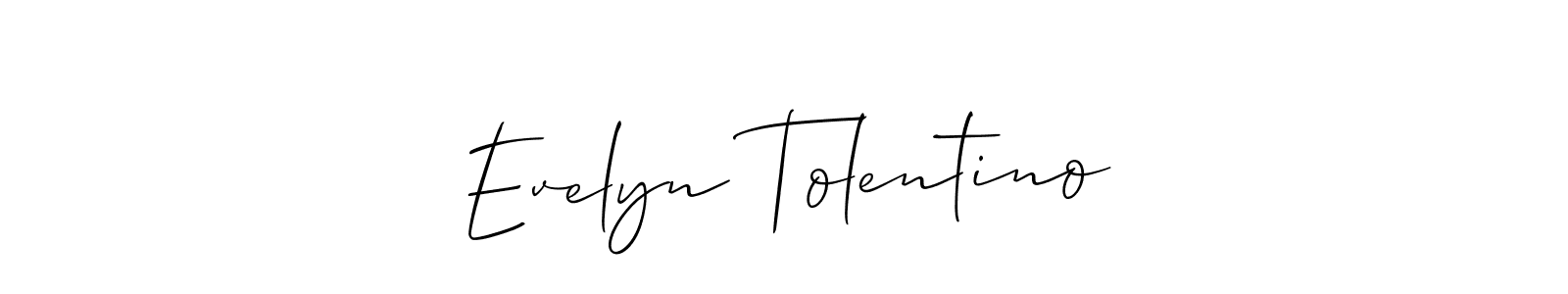 Evelyn Tolentino stylish signature style. Best Handwritten Sign (Allison_Script) for my name. Handwritten Signature Collection Ideas for my name Evelyn Tolentino. Evelyn Tolentino signature style 2 images and pictures png