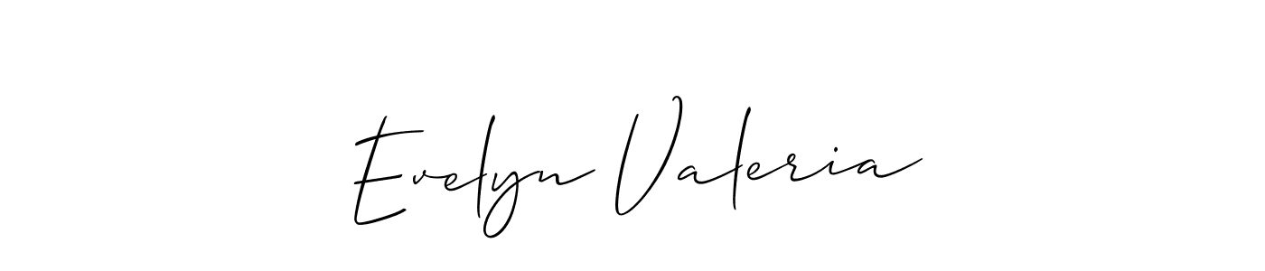 It looks lik you need a new signature style for name Evelyn Valeria. Design unique handwritten (Allison_Script) signature with our free signature maker in just a few clicks. Evelyn Valeria signature style 2 images and pictures png