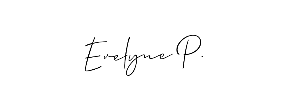 How to make Evelyne P. signature? Allison_Script is a professional autograph style. Create handwritten signature for Evelyne P. name. Evelyne P. signature style 2 images and pictures png