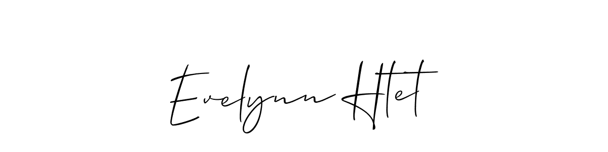 Allison_Script is a professional signature style that is perfect for those who want to add a touch of class to their signature. It is also a great choice for those who want to make their signature more unique. Get Evelynn Htet name to fancy signature for free. Evelynn Htet signature style 2 images and pictures png