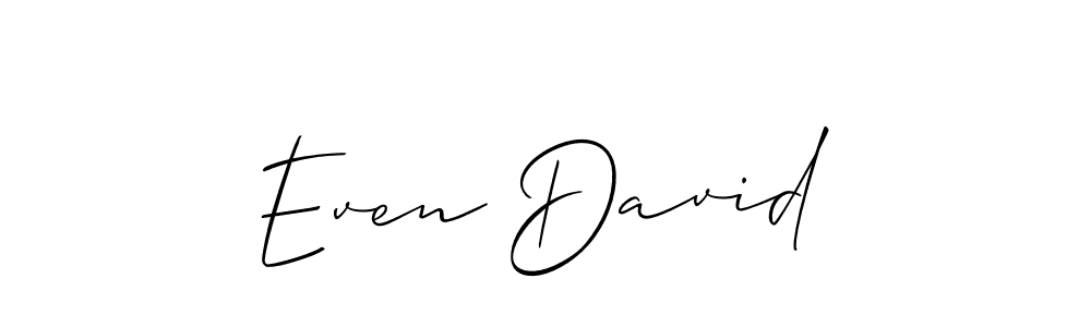 Create a beautiful signature design for name Even David. With this signature (Allison_Script) fonts, you can make a handwritten signature for free. Even David signature style 2 images and pictures png