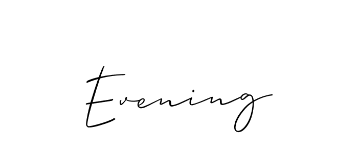 How to make Evening signature? Allison_Script is a professional autograph style. Create handwritten signature for Evening name. Evening signature style 2 images and pictures png