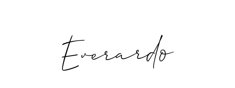 How to make Everardo name signature. Use Allison_Script style for creating short signs online. This is the latest handwritten sign. Everardo signature style 2 images and pictures png