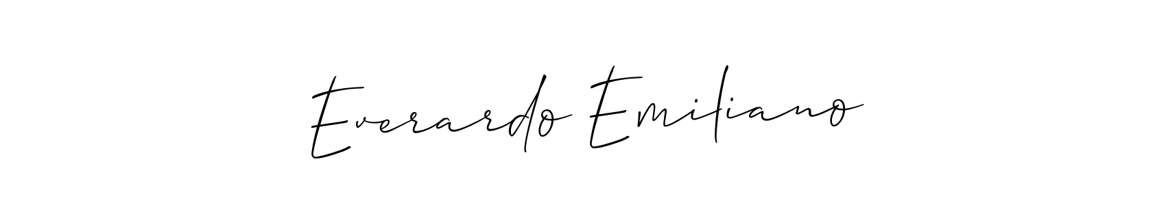 Design your own signature with our free online signature maker. With this signature software, you can create a handwritten (Allison_Script) signature for name Everardo Emiliano. Everardo Emiliano signature style 2 images and pictures png
