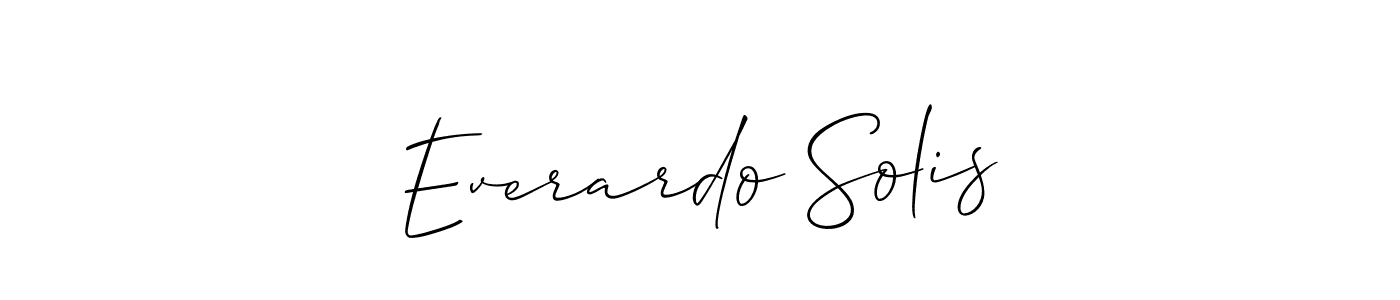 Create a beautiful signature design for name Everardo Solis. With this signature (Allison_Script) fonts, you can make a handwritten signature for free. Everardo Solis signature style 2 images and pictures png