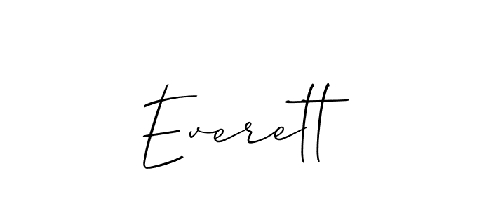 Make a beautiful signature design for name Everett. With this signature (Allison_Script) style, you can create a handwritten signature for free. Everett signature style 2 images and pictures png