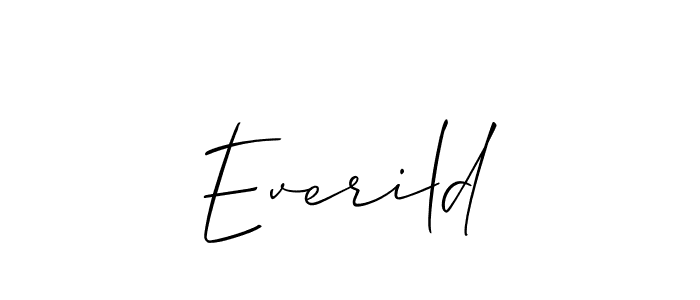 How to make Everild signature? Allison_Script is a professional autograph style. Create handwritten signature for Everild name. Everild signature style 2 images and pictures png